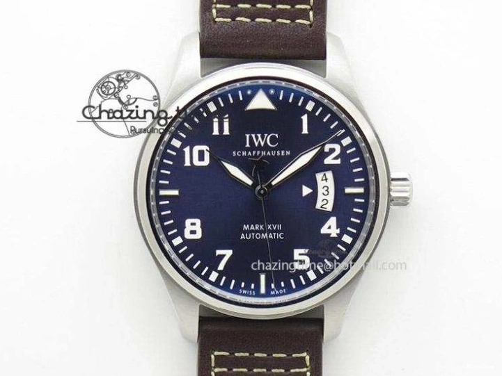 MIROTIME 0726 Mark XVII Le Petit Prince MK Maker 1:1 Best Edition SS Blue Dial On Brown Leather Strap A ComfortFit 7377